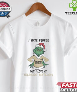 I Hate People But I Love My Colorado Buffaloes Grinch Merry Christmas Shirt