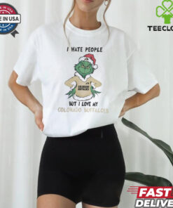 I Hate People But I Love My Colorado Buffaloes Grinch Merry Christmas Shirt