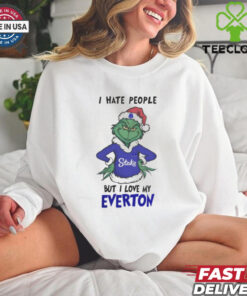 I Hate People But I Love My Everton Grinch Merry Christmas Shirt