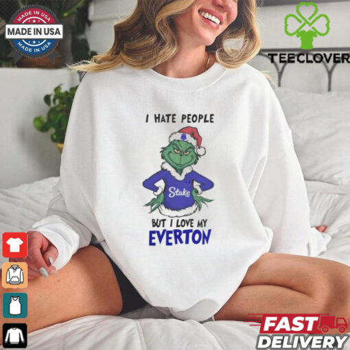 I Hate People But I Love My Everton Grinch Merry Christmas Shirt