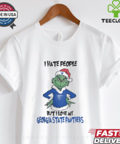 I Hate People But I Love My Georgia State Panthers Grinch Merry Christmas Shirt