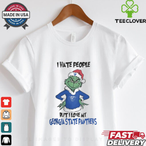 I Hate People But I Love My Georgia State Panthers Grinch Merry Christmas Shirt