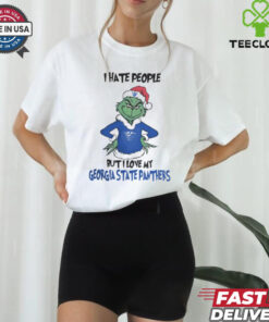 I Hate People But I Love My Georgia State Panthers Grinch Merry Christmas Shirt