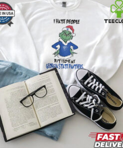 I Hate People But I Love My Georgia State Panthers Grinch Merry Christmas Shirt