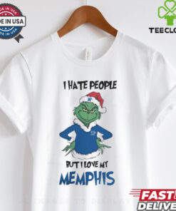I Hate People But I Love My Memphis Tigers Grinch Merry Christmas Shirt