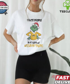 I Hate People But I Love My Missouri Tigers Grinch Merry Christmas Shirt