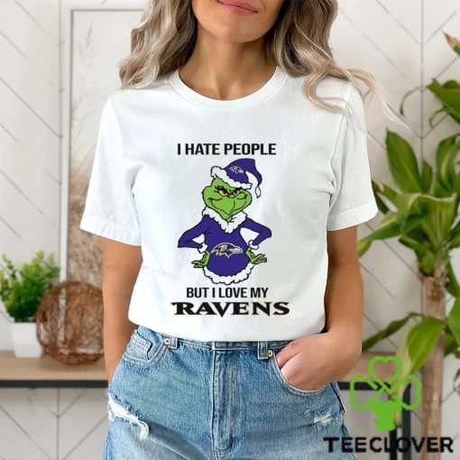 I Hate People But I Love My Ravens T Shirt