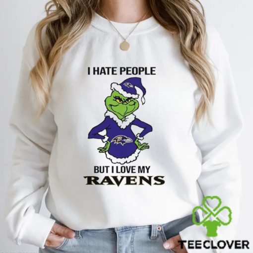 I Hate People But I Love My Ravens T Shirt