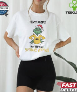 I Hate People But I Love My Southern Miss Golden Eagles Grinch Merry Christmas Shirt