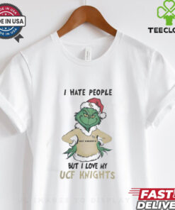 I Hate People But I Love My UCF Knights Grinch Merry Christmas Shirt