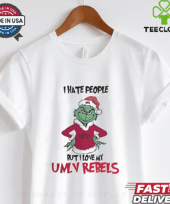 I Hate People But I Love My UNLV Rebels Grinch Merry Christmas Shirt