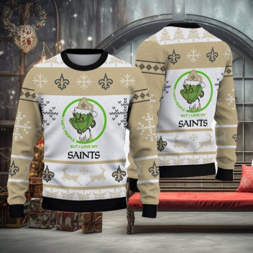 I Hate People But I Love New Orleans Saints New Knitted Christmas Sweater Gift For Men Women