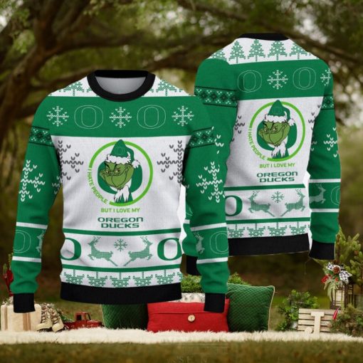 I Hate People But I Love Oregon Ducks Limited Style Ugly Christmas 3D Sweater Gift For Men Women
