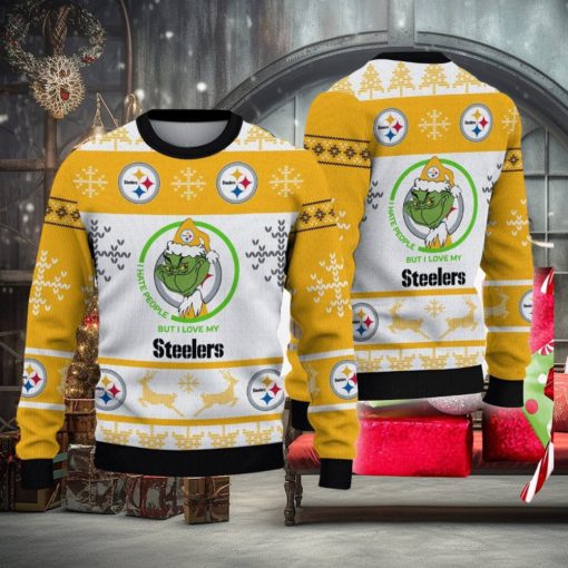 I Hate People But I Love Pittsburgh Steelers New Ugly Xmas Sweater