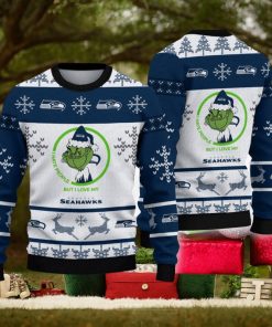 I Hate People But I Love Seattle Seahawks Design Ugly Christmas Sweater