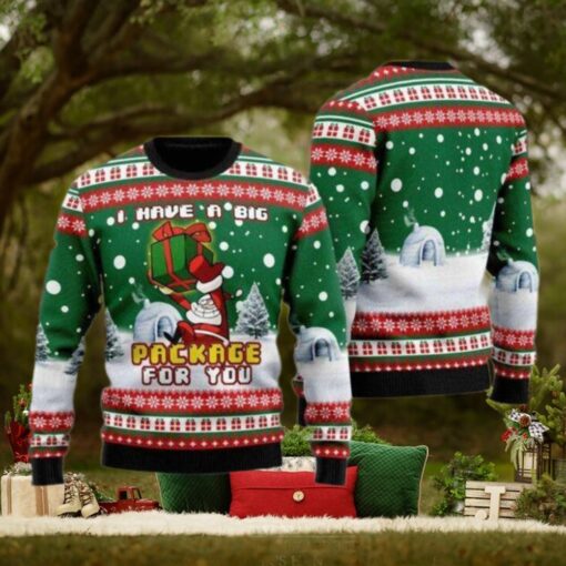 I Have A Big Package For You Christmas Ugly Christmas Sweater