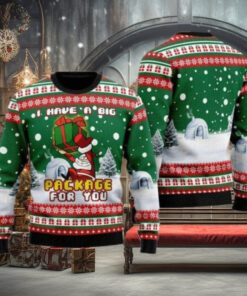 I Have A Big Package For You Christmas Ugly Christmas Sweater