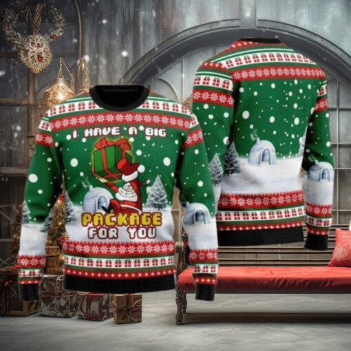 I Have A Big Package For You Christmas Ugly Christmas Sweater