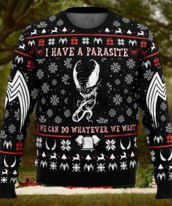 I Have a Parasite We Are Venom Venom Ugly Christmas Sweater