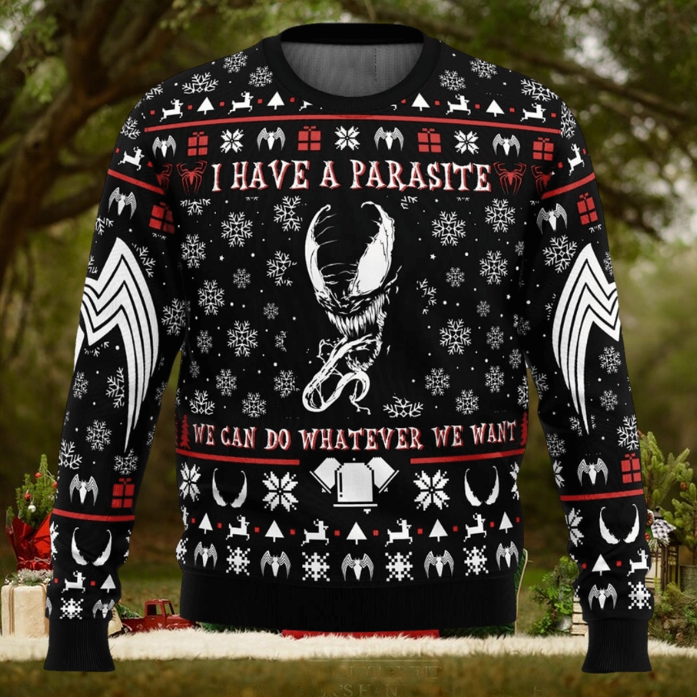 I Have a Parasite We Are Venom Venom Ugly Christmas Sweater I Have a Parasite We Are Venom Venom Ugly Christmas Sweater