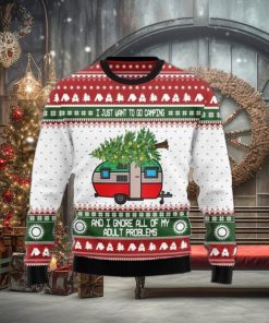 I Just Want To Go Camping Ugly Christmas Sweater
