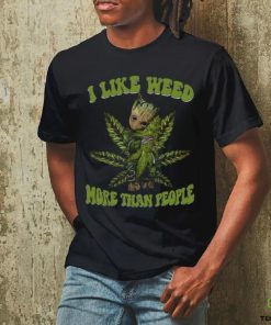 I Like Weed More Than PeoPle Classic T Shirt