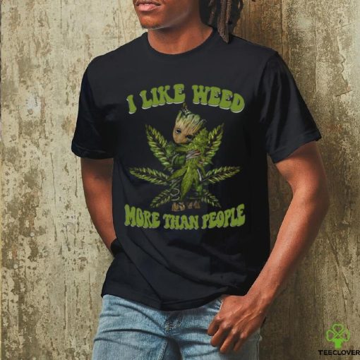 I Like Weed More Than PeoPle Classic T Shirt