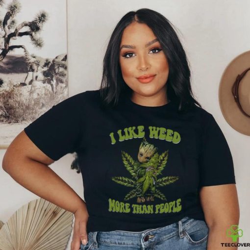 I Like Weed More Than PeoPle Classic T Shirt