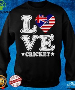 I Love America And Australia Loves Cricket Shirt