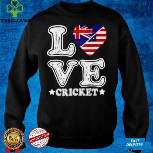 I Love America And Australia Loves Cricket Shirt