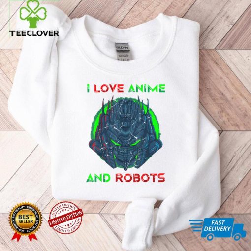 I Love Anime And Robots Otaku Manga Alien Robot T Shirt (1) tee