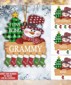 I Love Being A Grandma Snowman   Christmas   Ornament