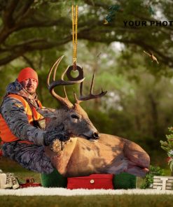I Love Being A Hunter   Personalized Photo Mica Ornament   Christmas Gift For Hunting Lover