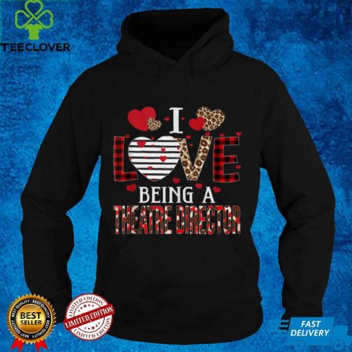 I Love Being A Theatre Director Red Plaid Hearts Valentines Tank Top