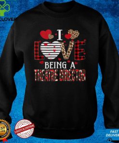 I Love Being A Theatre Director Red Plaid Hearts Valentines Tank Top