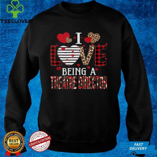 I Love Being A Theatre Director Red Plaid Hearts Valentines Tank Top