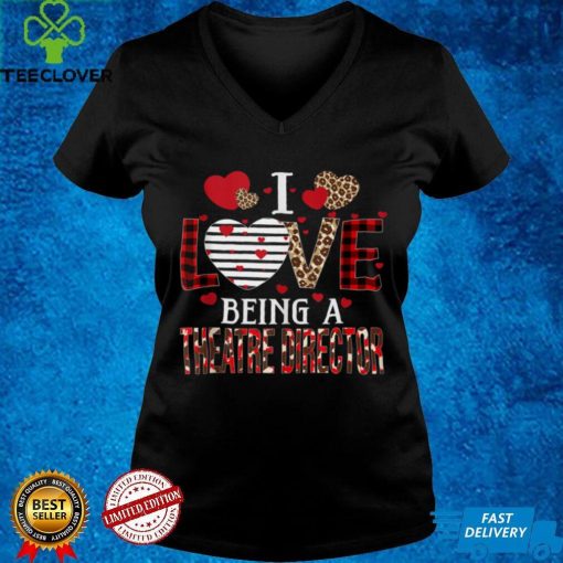 I Love Being A Theatre Director Red Plaid Hearts Valentines Tank Top