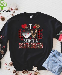 I Love Being A Theatre Director Red Plaid Hearts Valentines Tank Top