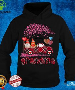 I Love Being Grandma Gnome Red Plaid Truck Valentine's Day T Shirt