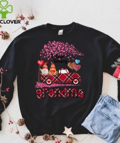 I Love Being Grandma Gnome Red Plaid Truck Valentine's Day T Shirt