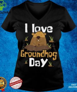 I Love Groundhog Day Funny Woodchuck Groundhog Day T Shirt tee