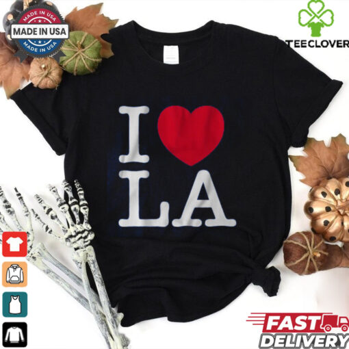 I Love LA Baseball T Shirt