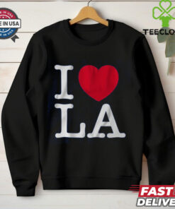 I Love LA Baseball T Shirt