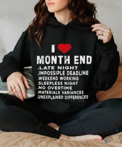 I Love Month End Funny Accountants Quotes Birthday Shirt