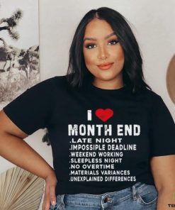 I Love Month End Funny Accountants Quotes Birthday Shirt