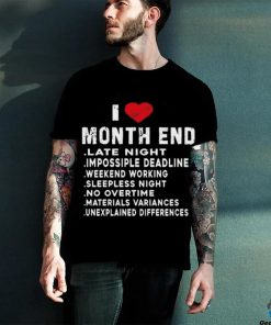 I Love Month End Funny Accountants Quotes Birthday Shirt