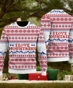 I Love Mountains Ugly Christmas Sweater