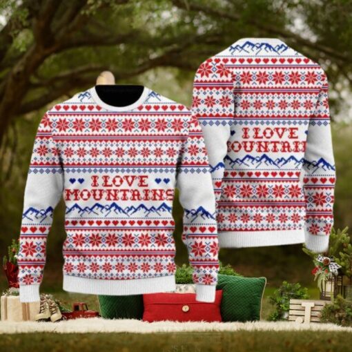 I Love Mountains Ugly Christmas Sweater