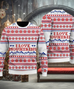 I Love Mountains Ugly Christmas Sweater