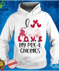 I Love My Pre K Gnomies Valentines Day Shirt tee